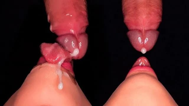 Close Up Bottom View: Best Milking Mouth will Milk Your Dick and all Your Cum