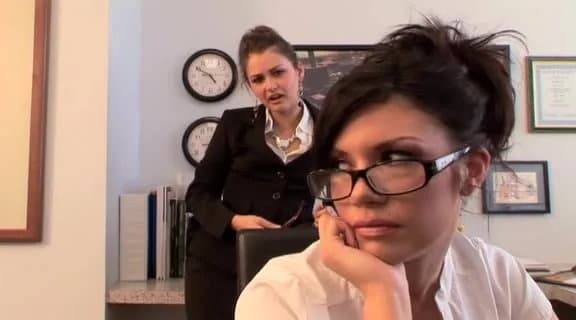 Hot office threesome