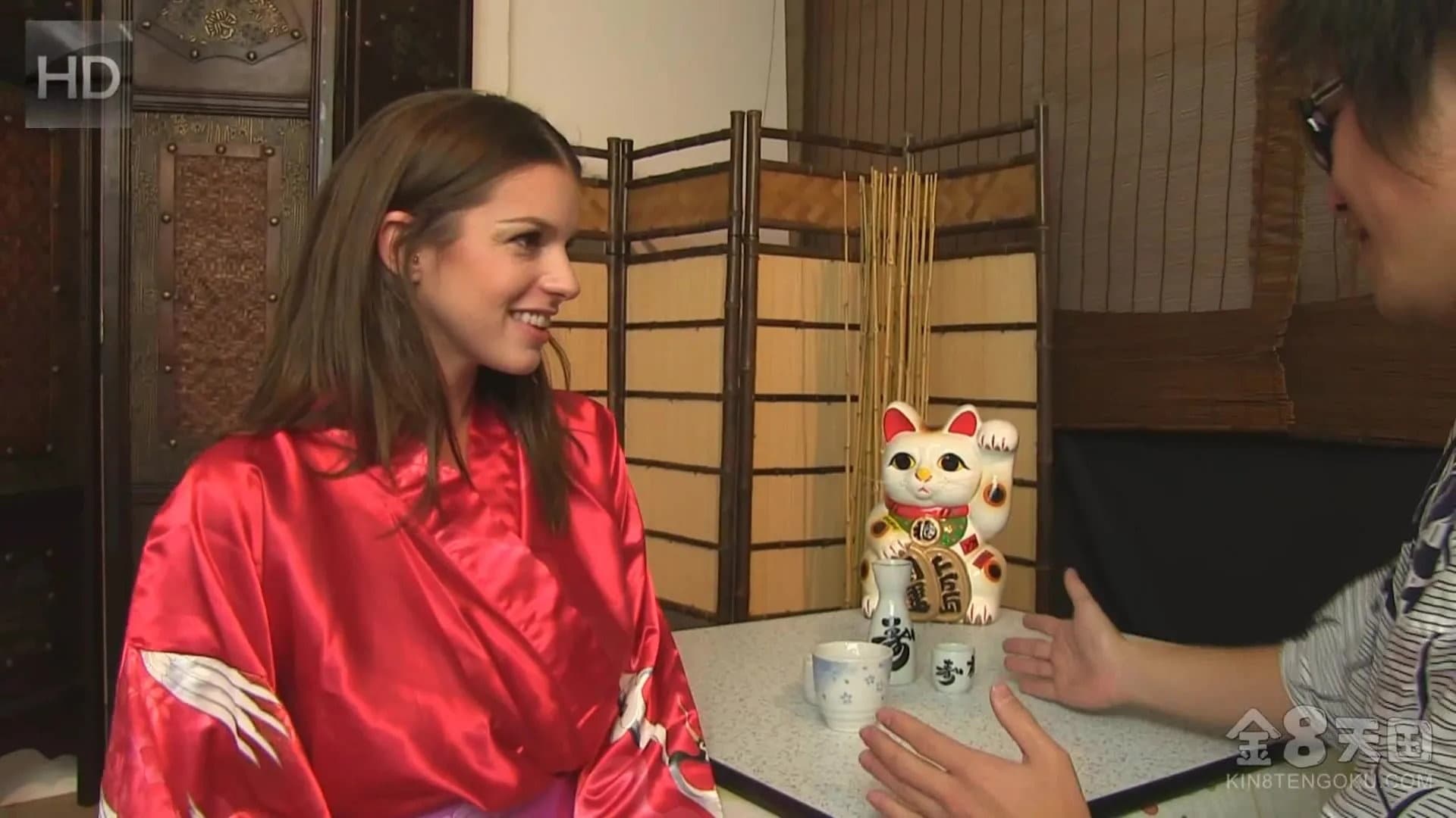 Babe with Amazing Tits Passionately Fucking Asian Guy