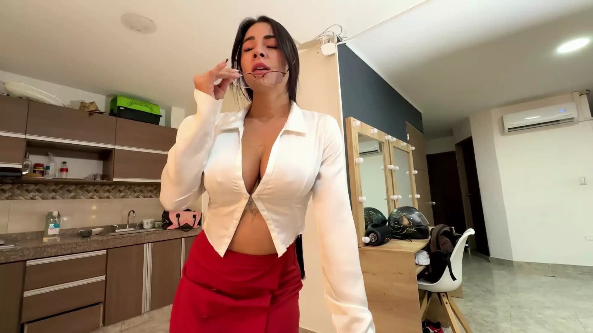 Hot Secretary Tries to Earn a Raise by Showing off Her Big Tits and Fucking t