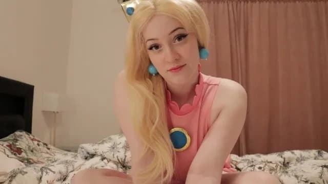 Stripping and Fucking You in My Peach Cosplay