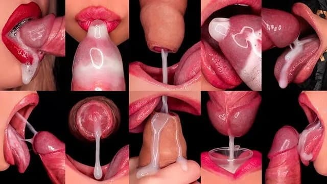 Close Up: Best Mouth for Your Cumshots! Hottest Cum Mouth Compilation! Milkin