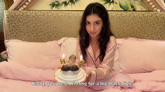 Congratulated Katty West on Her Birthday and Intensely Pleasured Her