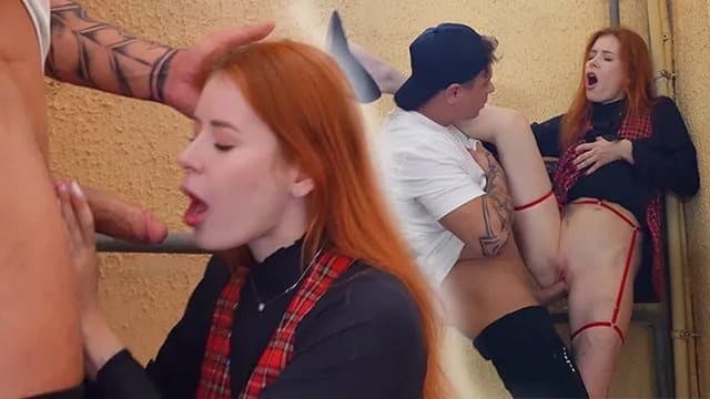 Vlogger gets a Bj in Hallway from Hot Chick with Big Tits and Fucks Her at Home